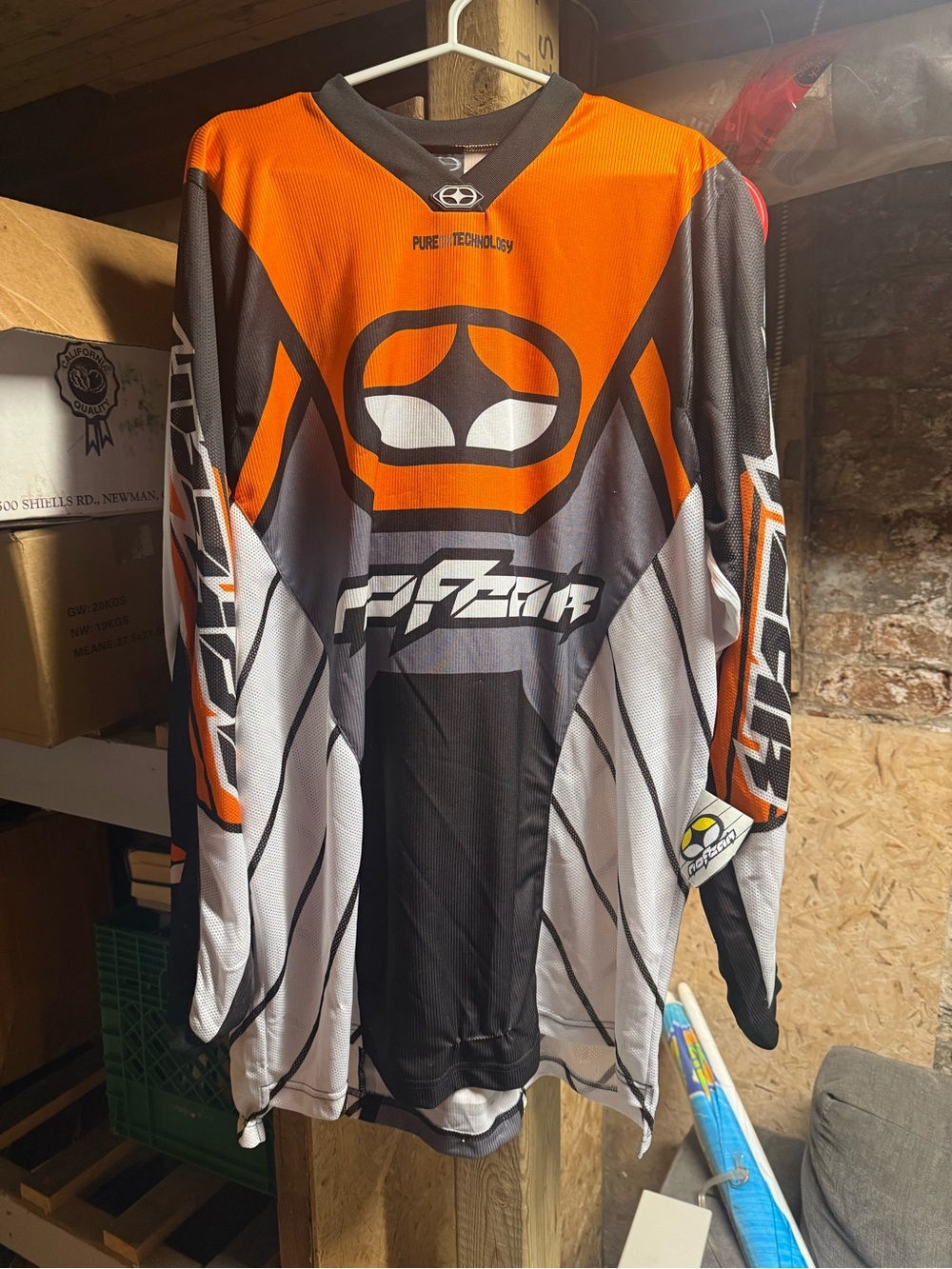 vintage Y2K No Fear Elektron Motocross Jersey Phil Saunders  #407 XL